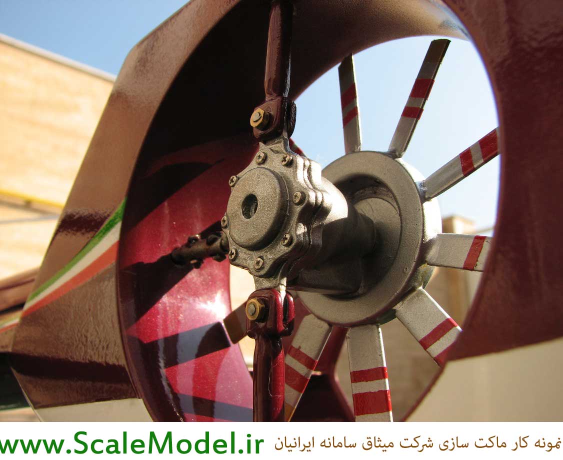 نمای عقبی ماکت بالگرد ساخته شده توسط شرکت میثاق سامانه ایرانیان ماکت هلی کوپتر ماکت هلی کوپتر به سفارش شرکت پنها &#8211; پروژه انجام شده